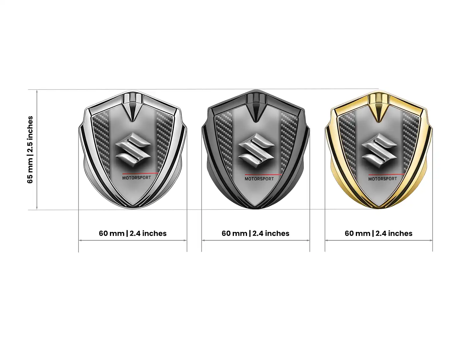 Suzuki Domed Emblem Badge Modern High End Look